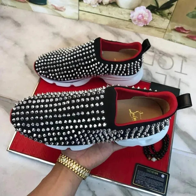 Christian Louboutin Louis Junior Studded Slip-On
