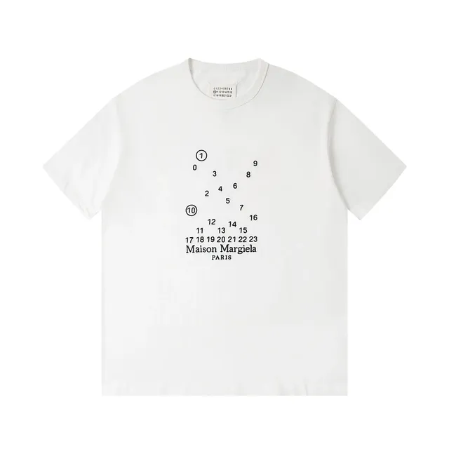 Maison Margiela Number Print T-Shirt Dot-to-Dot Graphic