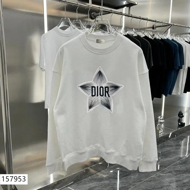 Dior Star Logo Sweatshirt Embroidered Star