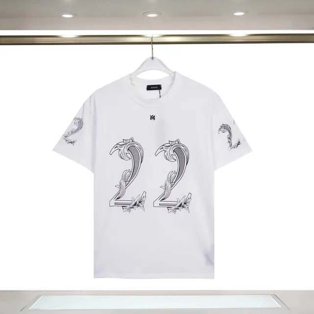 Amiri Graphic Tee Ornate '22' Print