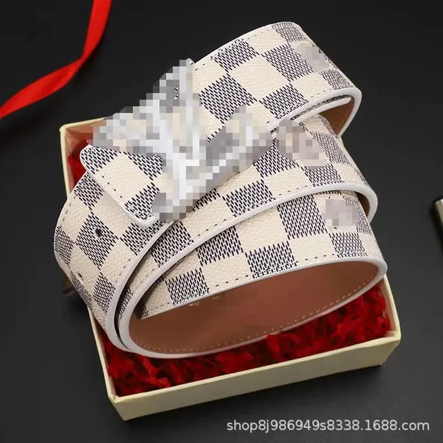 White check silver buckle