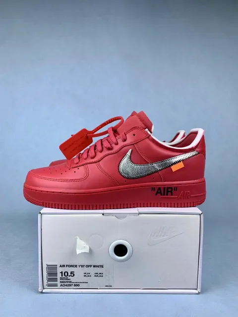 Nike Air Force 1 '07 Low Off-White Red/Silver