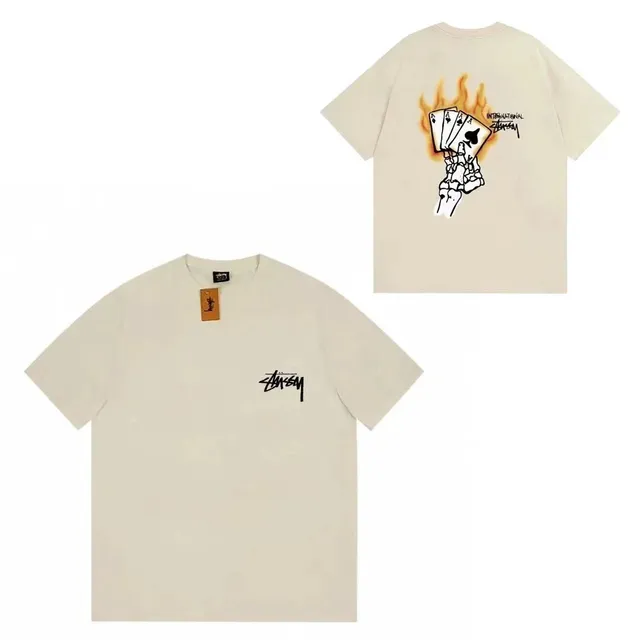 Stüssy Graphic Tee Flaming Cards