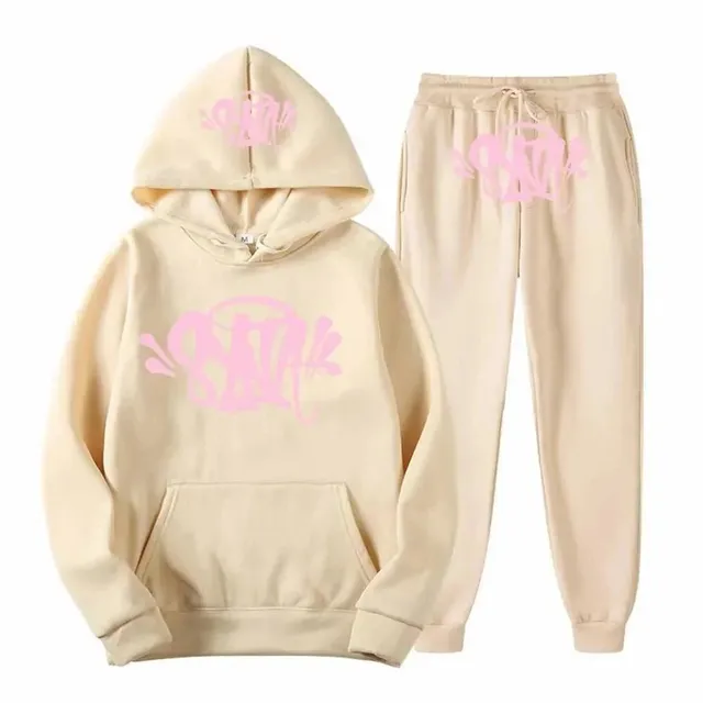 Syna World Hoodie and Joggers Set Pink Logo Print