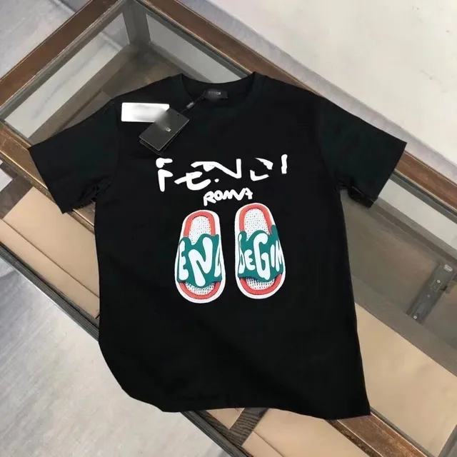 Graphic T-Shirt FENDI Roma Slides Print