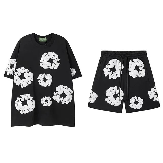 Denim Tears Flower Print Set Cloud Flower Graphic