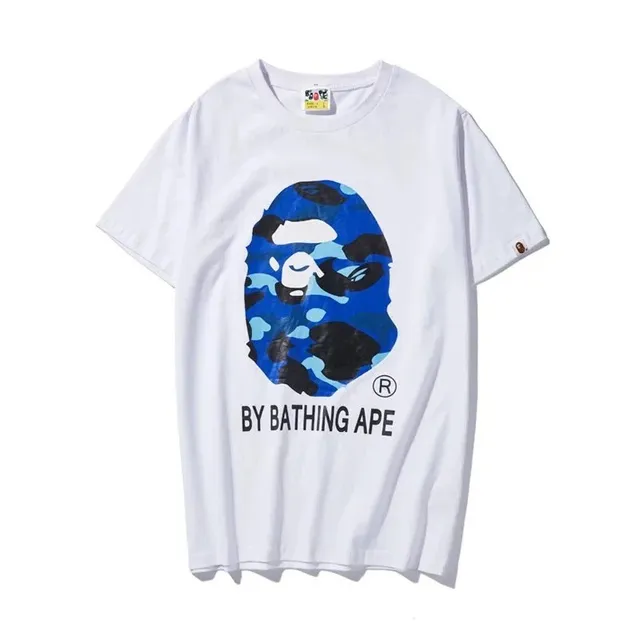 BAPE Ape Head Tee Blue Camo Ape Head