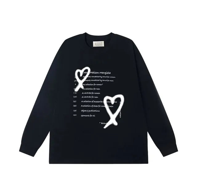 Maison Margiela Long-Sleeve Tee Heart Logo Print