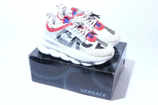 Versace Chain Reaction White Red Blue