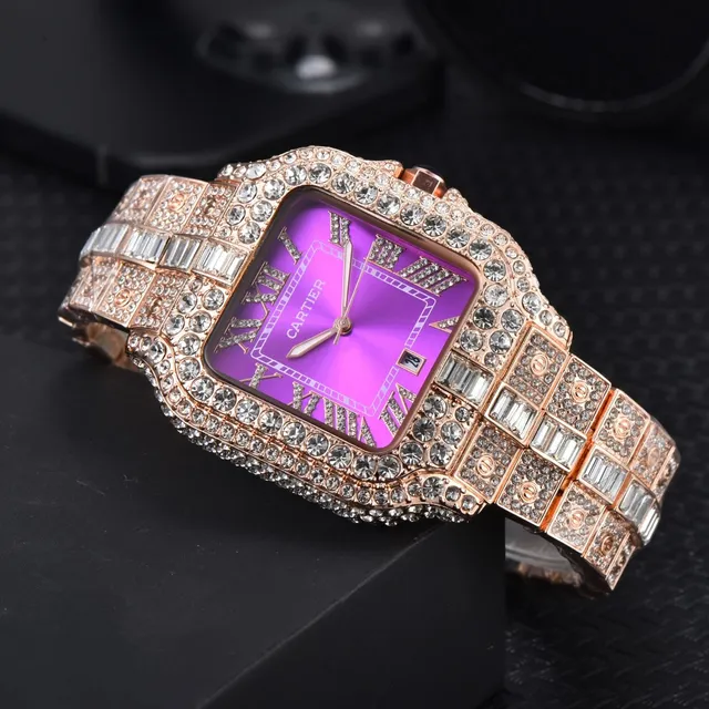 Cartier Santos Paved with Crystals