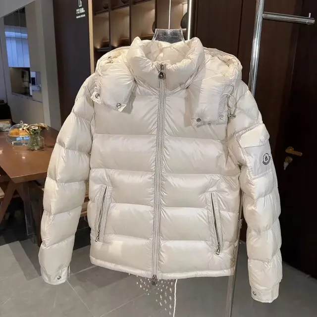 Moncler Down Jacket Shiny White