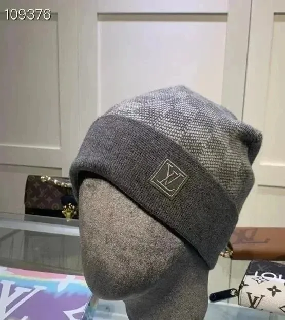 Louis Vuitton Knit Beanie Monogram Patch