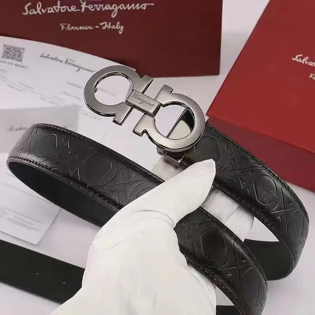 Ferragamo Gancini Belt Embossed Logo