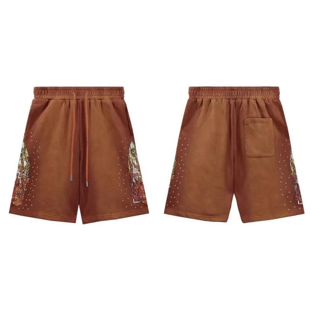 Corteiz Printed Sweat Shorts Embroidered Graphic