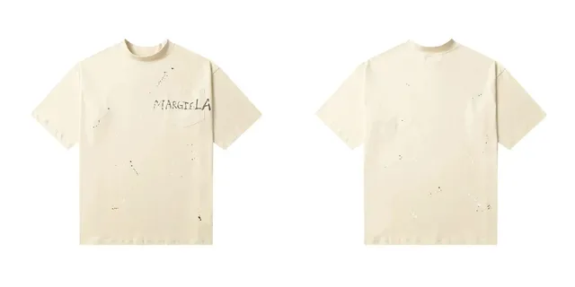 Maison Margiela Paint Splatter T-Shirt Hand-Painted Logo