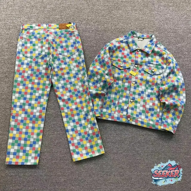 Levi's × Supreme Trucker Jacket & Jeans Set Checkerboard Print