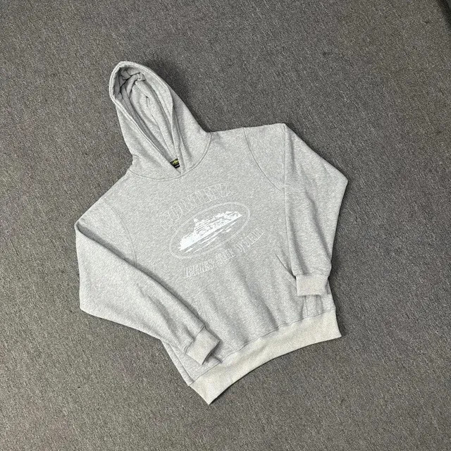 Hooded Sweatshirt Heather Grey with Graphic Print