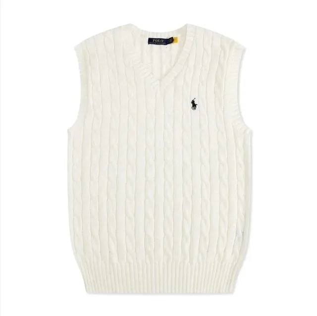 Polo Ralph Lauren Cable Knit Vest Classic V-Neck