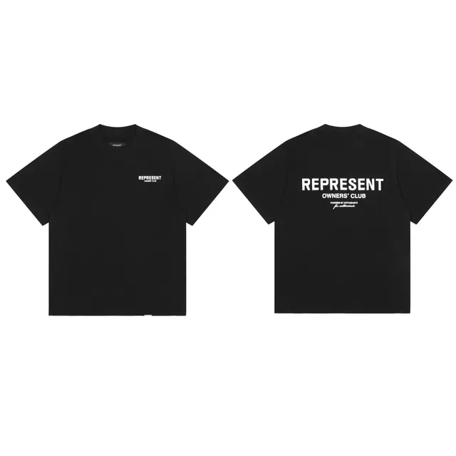 Represent Owners' Club Tee Black Logo Print