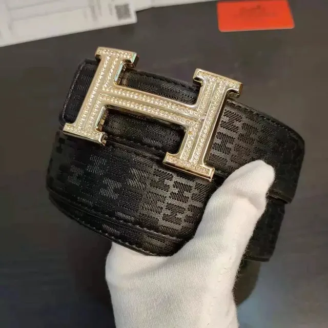 Hermès H Buckle Belt Crystal-Embellished