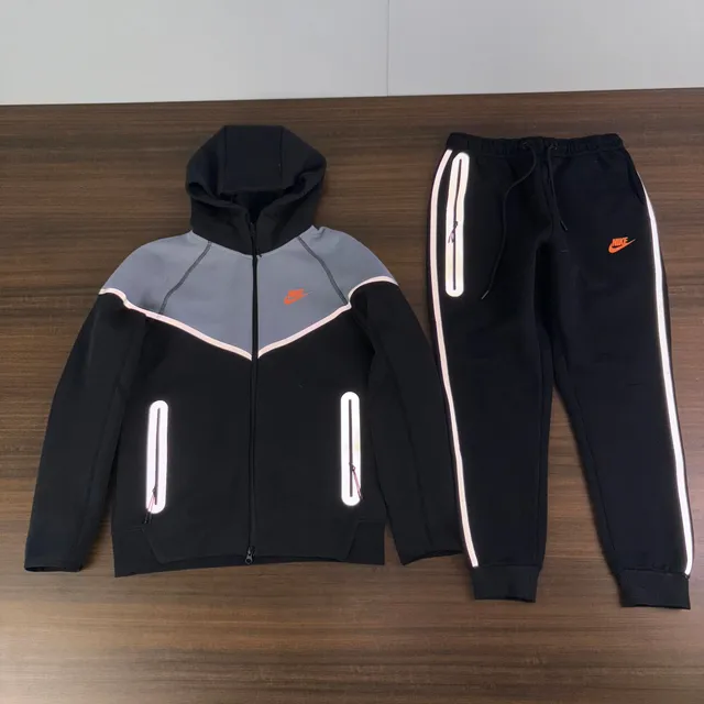 Nike Tech Fleece Hoodie and Joggers Reflective Stripe