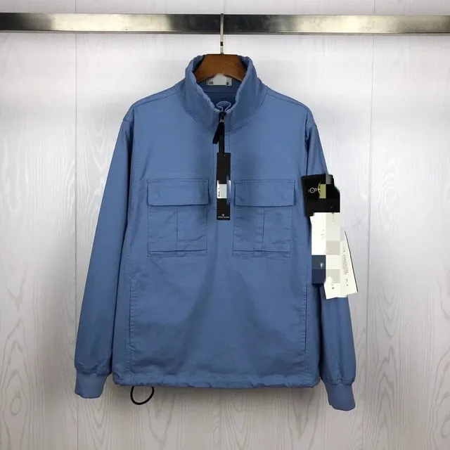Stone Island Half-Zip Jacket Light Blue