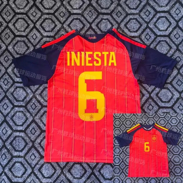 Adidas × Spain National Team Spain Home Jersey Iniesta #6