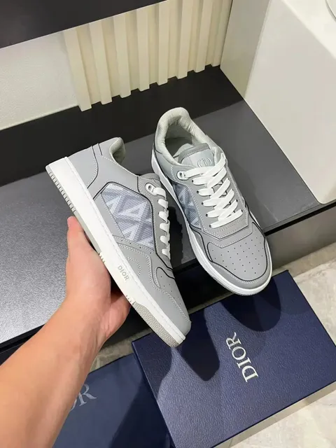 Dior B23 Low Top Sneaker Grey Monogram Mesh