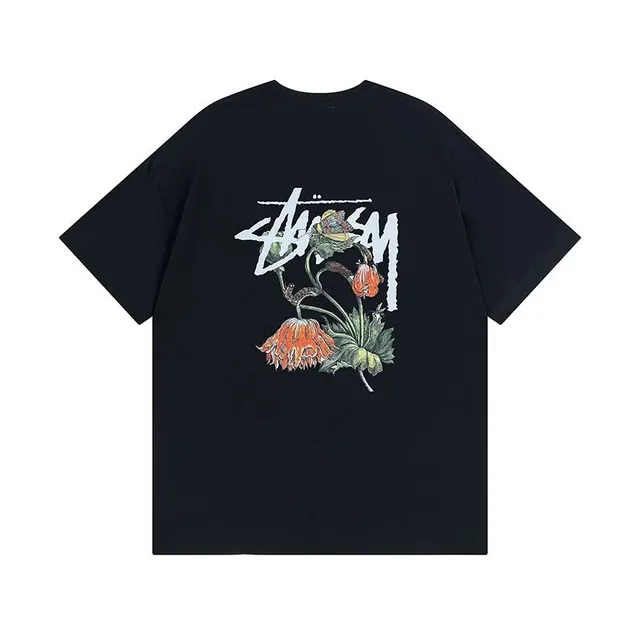 Stüssy Graphic Tee Floral Logo Print