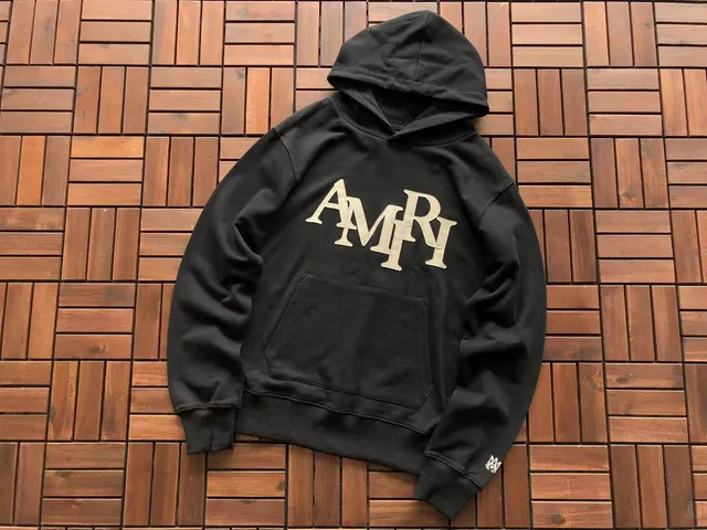 Amiri Hooded Sweatshirt Gold Logo