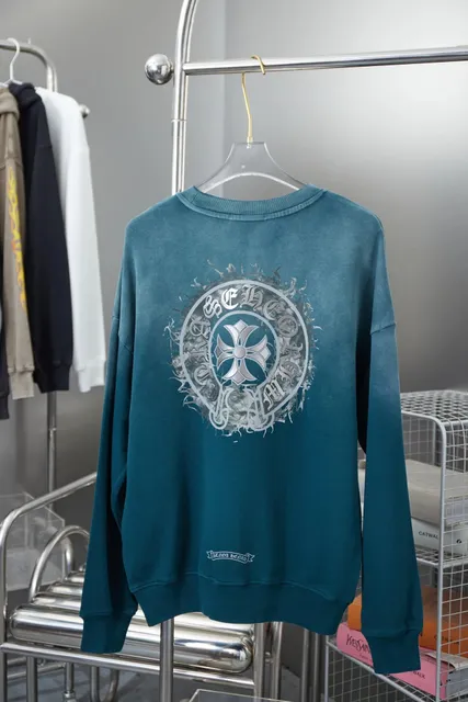 Chrome Hearts Crewneck Sweatshirt Distressed Cross Logo