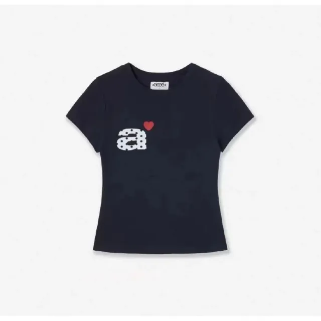 Acne Studios Logo T-Shirt Polka Dot 'a' with Heart