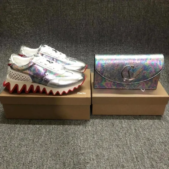 Christian Louboutin Louis Junior Holographic Silver