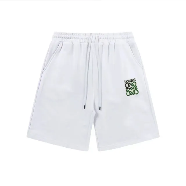 Loewe Logo-Embroidered Shorts Green Anagram