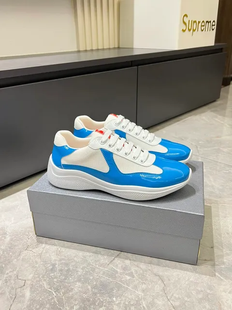Supreme Prada Linea Rossa Trainer Blue and White Patent