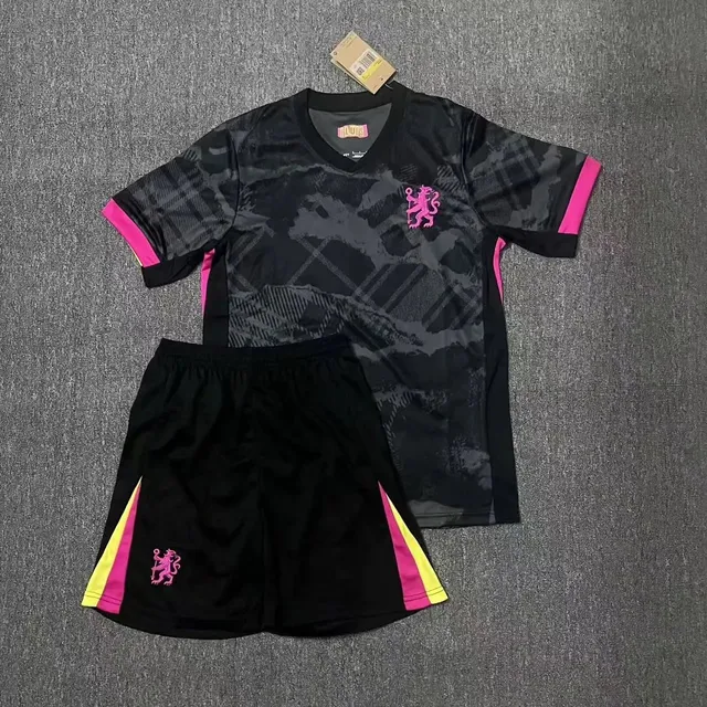 Chelsea Home Kit Black Camo with Pink and Yellow Accents