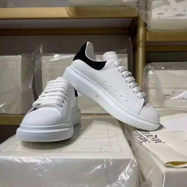 Alexander McQueen Oversized Sneaker White with Black Heel Tab