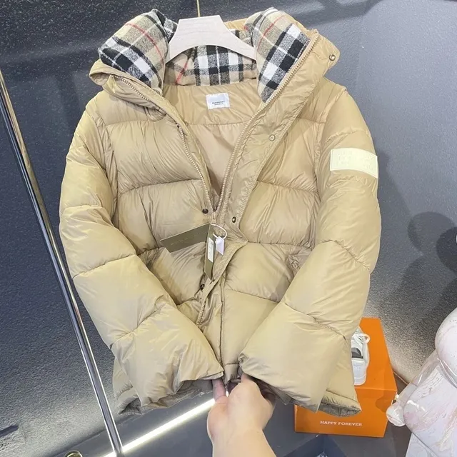 Burberry Puffer Jacket Checkered Hood Lining