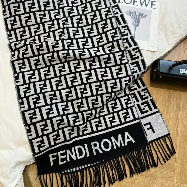 Fendi Logo Scarf FF Monogram