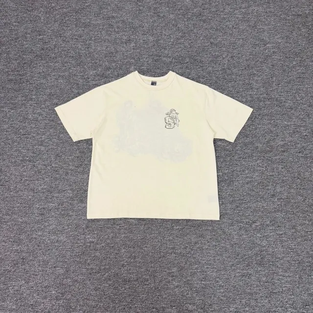 008展览馆天使刺绣短袖(杏)