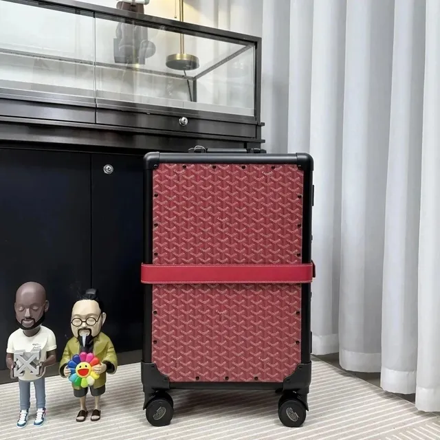 Goyard St. Louis Trolley Case Chevron Canvas