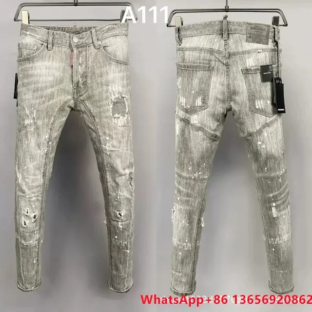 Dsquared2 Skinny Jeans Distressed Paint-Splatter