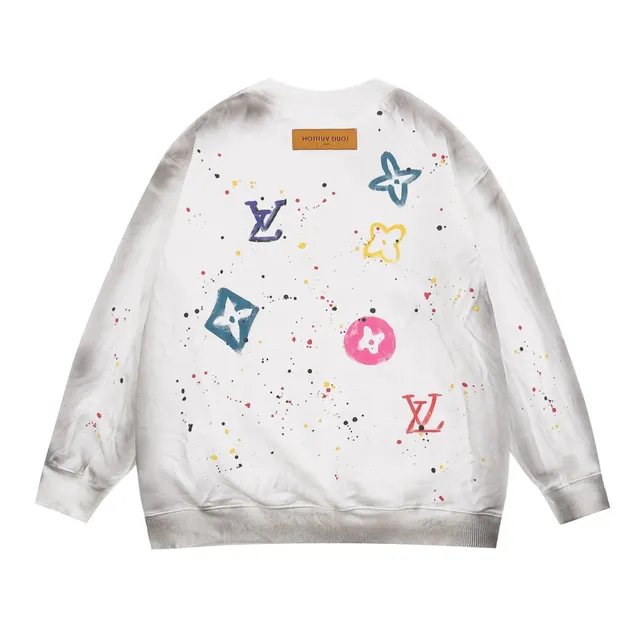 Louis Vuitton Cotton Sweatshirt Paint Splatter Monogram