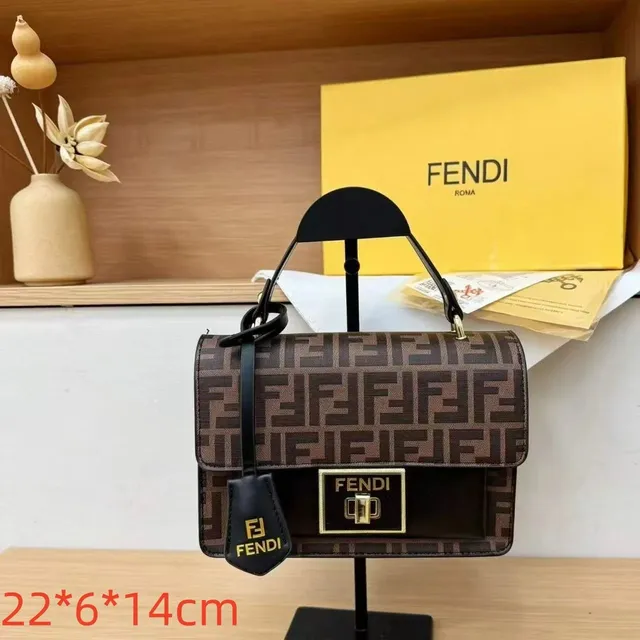 Fendi Baguette FF Logo Canvas