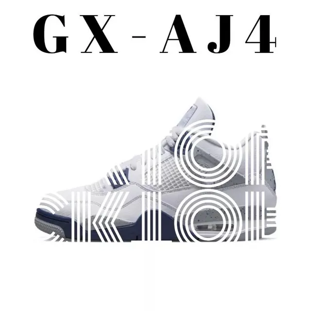 Air Jordan 4 White/Navy