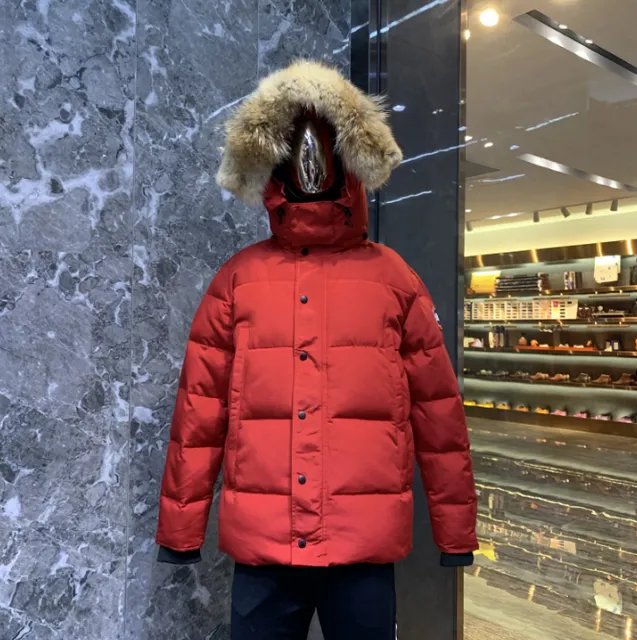 Canada Goose Expedition Parka Red with Fur Trim