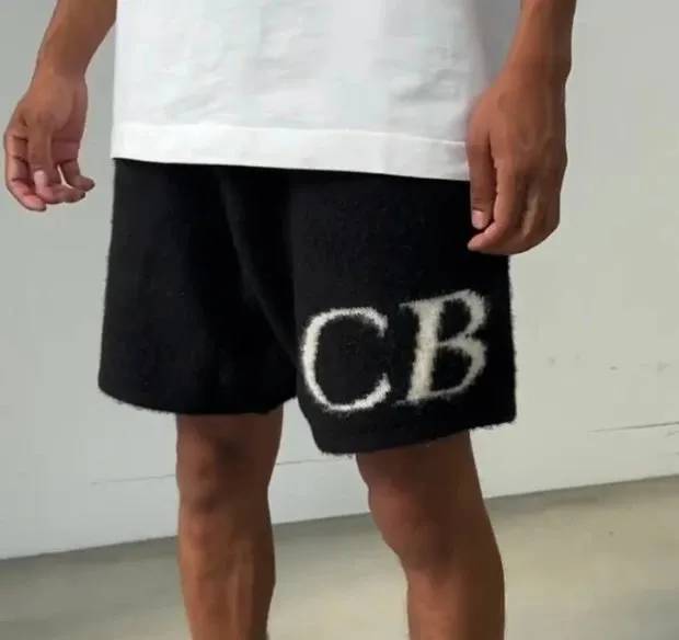 Chrome Hearts CB Logo Shorts Fuzzy Knit