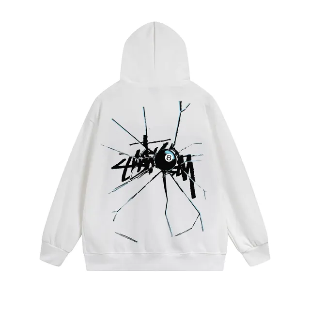 Stüssy Hooded Sweatshirt 8-Ball Shattered Glass Print