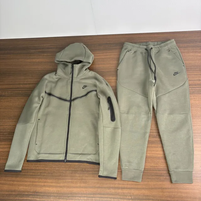 Nike Tech Fleece Hoodie and Joggers Olive