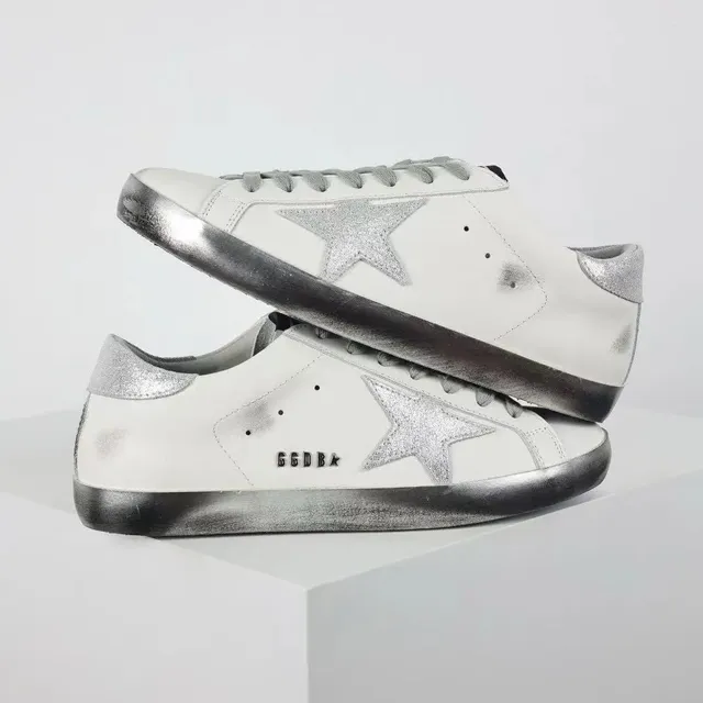 Golden Goose Superstar Distressed Silver Star